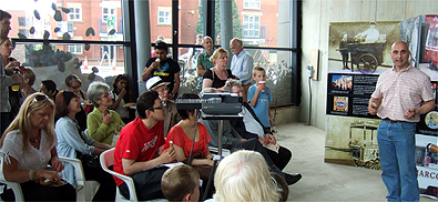 Anthony Rea gives a talk at  "Gelato in July"