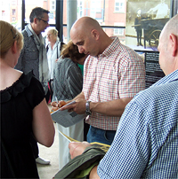 Anthony Rea signs his book at "Gelato in July"